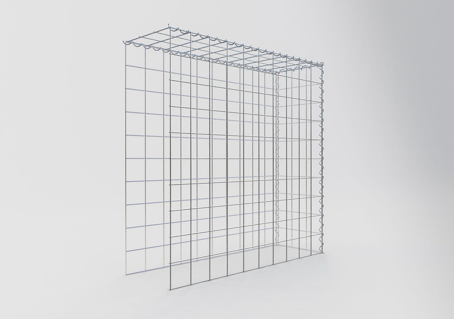 Add-on schanskorf type 4 100 cm x 100 cm x 30 cm (L x H x D), maaswijdte 10 cm x 10 cm, spiraal