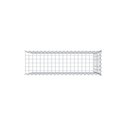 Aangebouwde schanskorf type 4 100 cm x 70 cm x 30 cm (L x H x D), maaswijdte 5 cm x 10 cm, spiraal