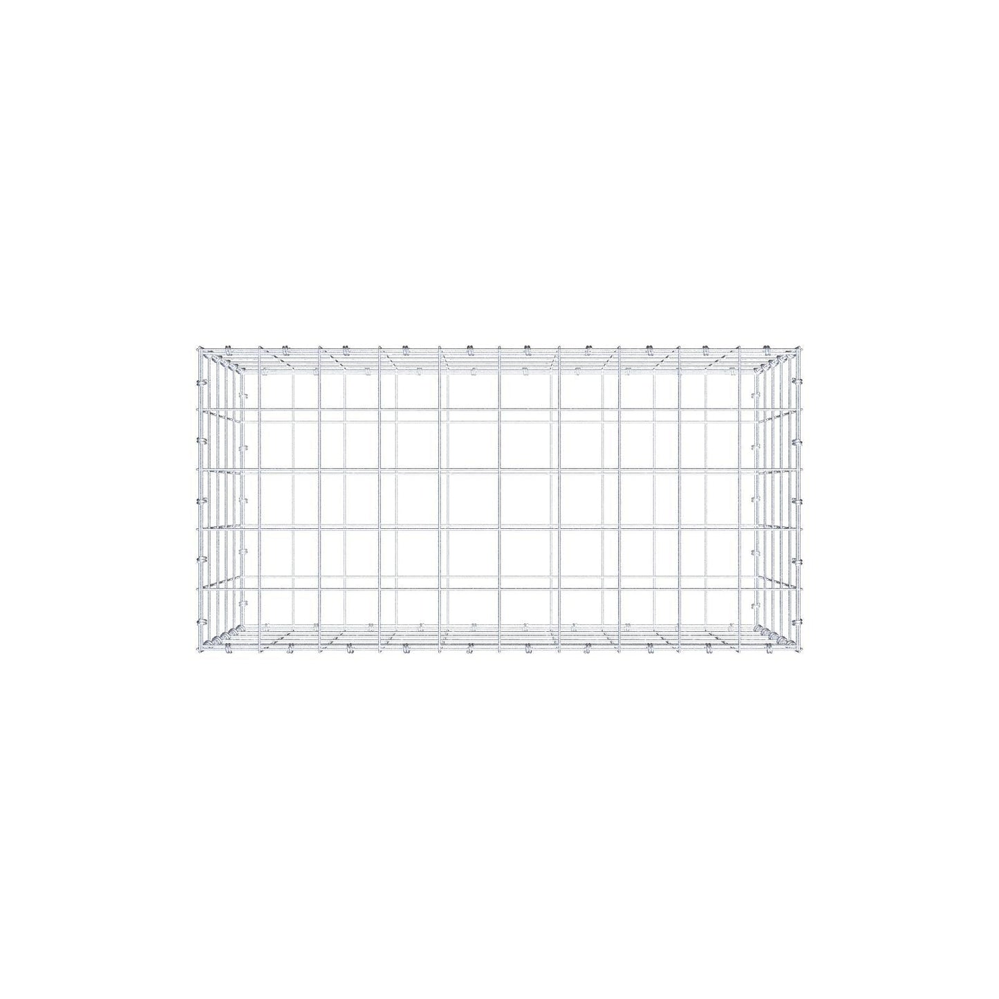 Gabion 100 cm x 50 cm x 50 cm (L x H x D), maskestørrelse 10 x 10 cm, spiralring