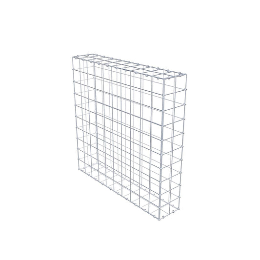 Gabion 100 cm x 100 cm x 20 cm (L x H x D), maskstorlek 10 x 10 cm, spiralring
