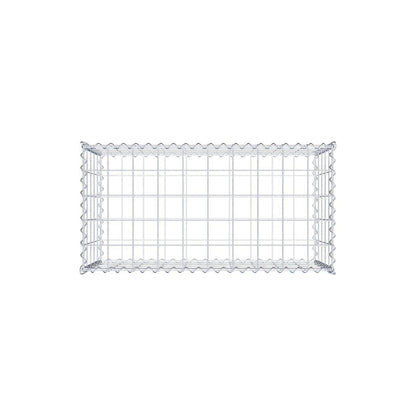 Gabion 100 cm x 50 cm x 50 cm (L x H x D), maskstorlek 10 cm x 10 cm, spiral
