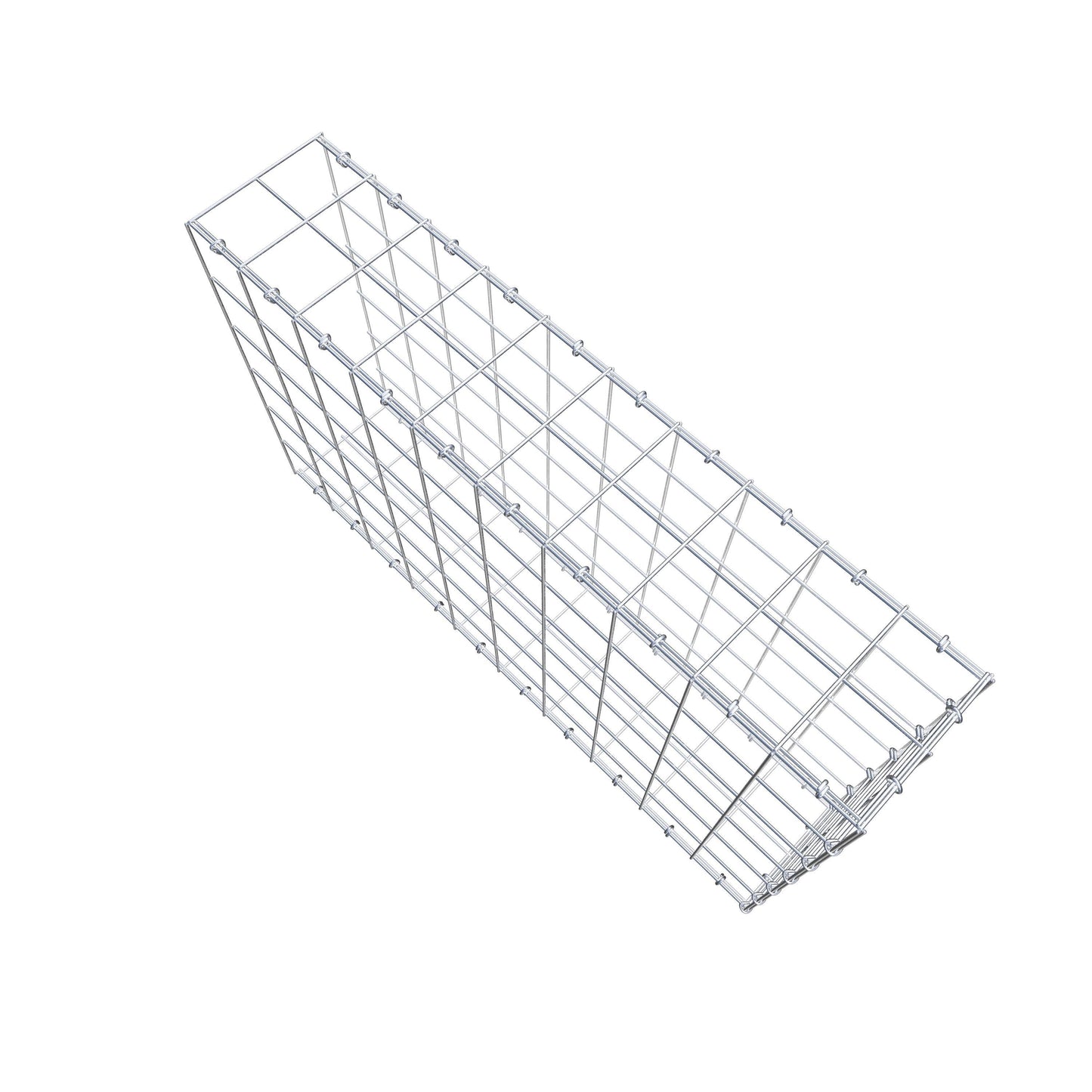 Type 2 oplegkorf 100 cm x 60 cm x 20 cm (L x H x D), maaswijdte 10 cm x 10 cm, C-ring