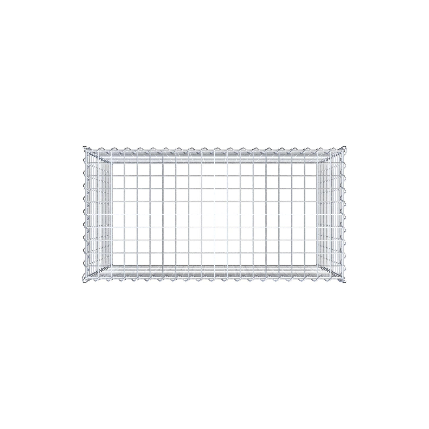 Gabbione aggiuntivo tipo 3 100 cm x 80 cm x 50 cm (L x H x P), dimensione maglia 5 cm x 5 cm, a spirale