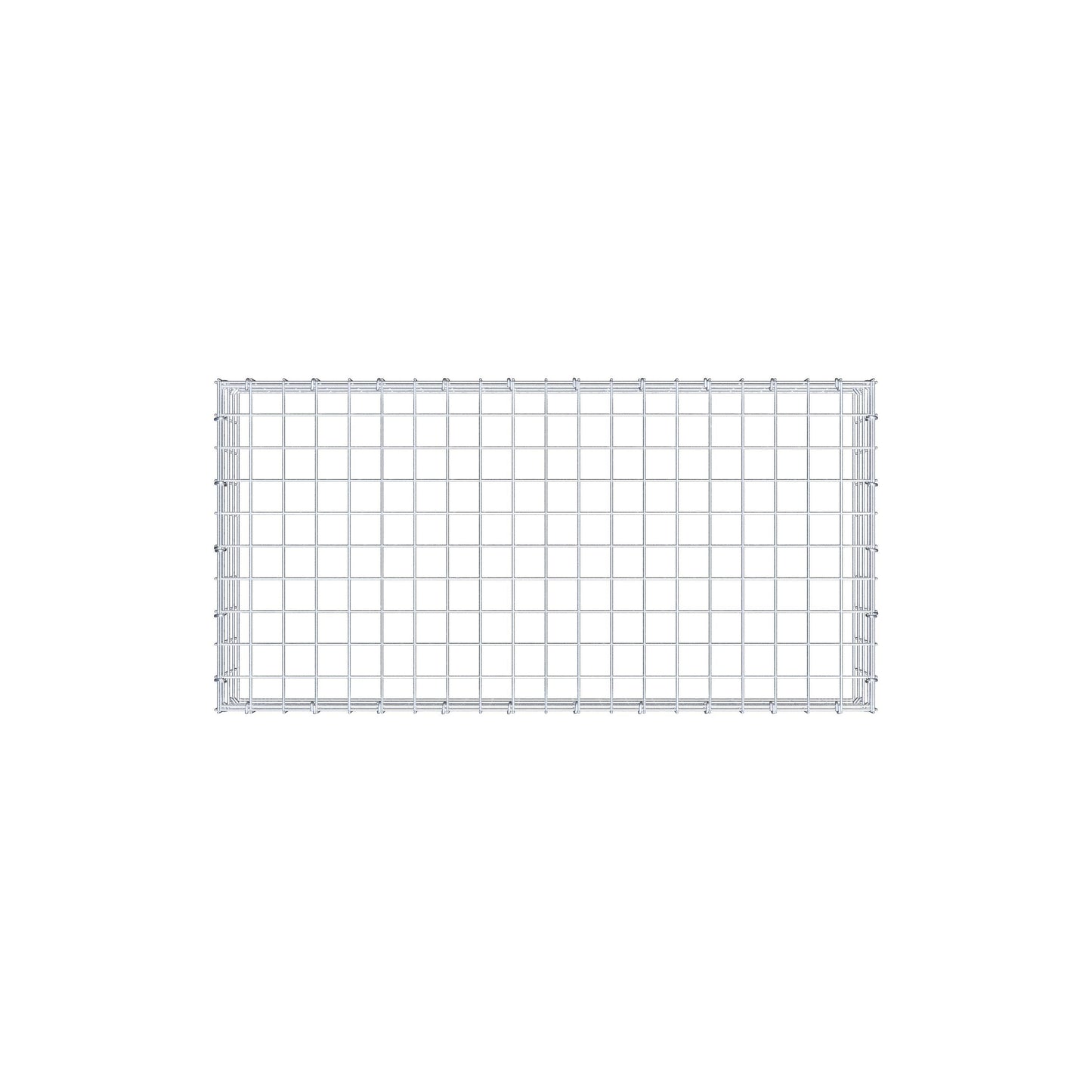 Type 3 oplegkorf 100 cm x 20 cm x 50 cm (L x H x D), maaswijdte 5 cm x 5 cm, C-ring