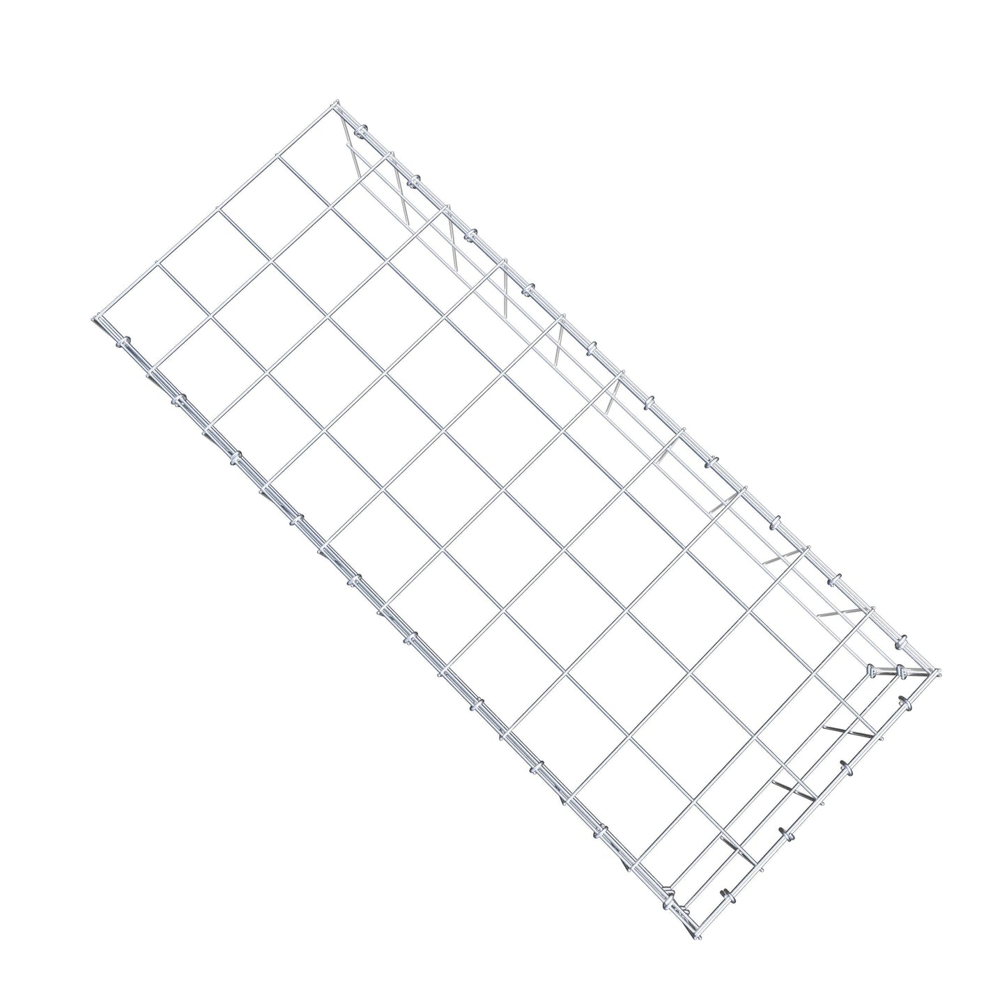 Type 4 oplegkorf 100 cm x 20 cm x 40 cm (L x H x D), maaswijdte 10 cm x 10 cm, C-ring