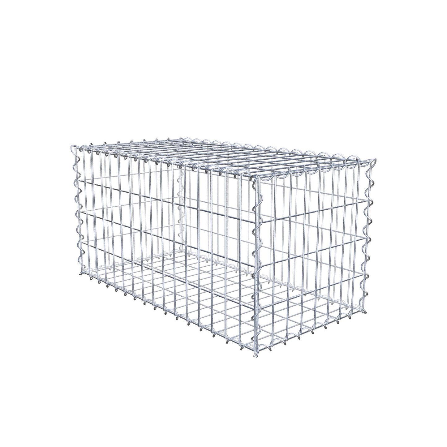 Schanskorf 80 cm x 40 cm x 40 cm (L x H x D), maaswijdte 5 cm x 10 cm, spiraalvormig