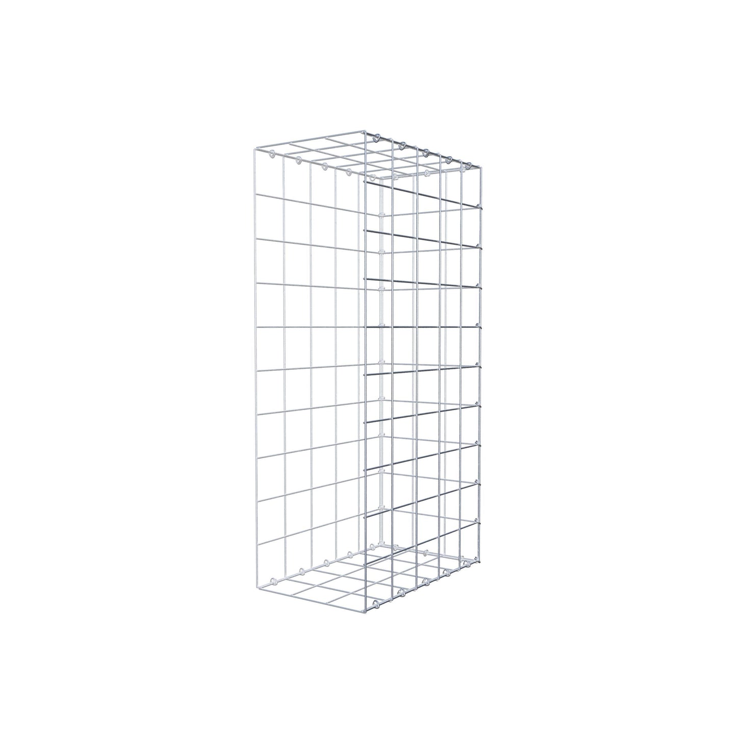 Type 2 oplegkorf 100 cm x 50 cm x 30 cm (L x H x D), maaswijdte 10 cm x 10 cm, C-ring