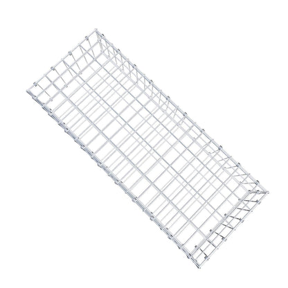 Gabione 100 cm x 20 cm x 40 cm (L x H x T), Maschenweite 5 x 10 cm, Spiralring