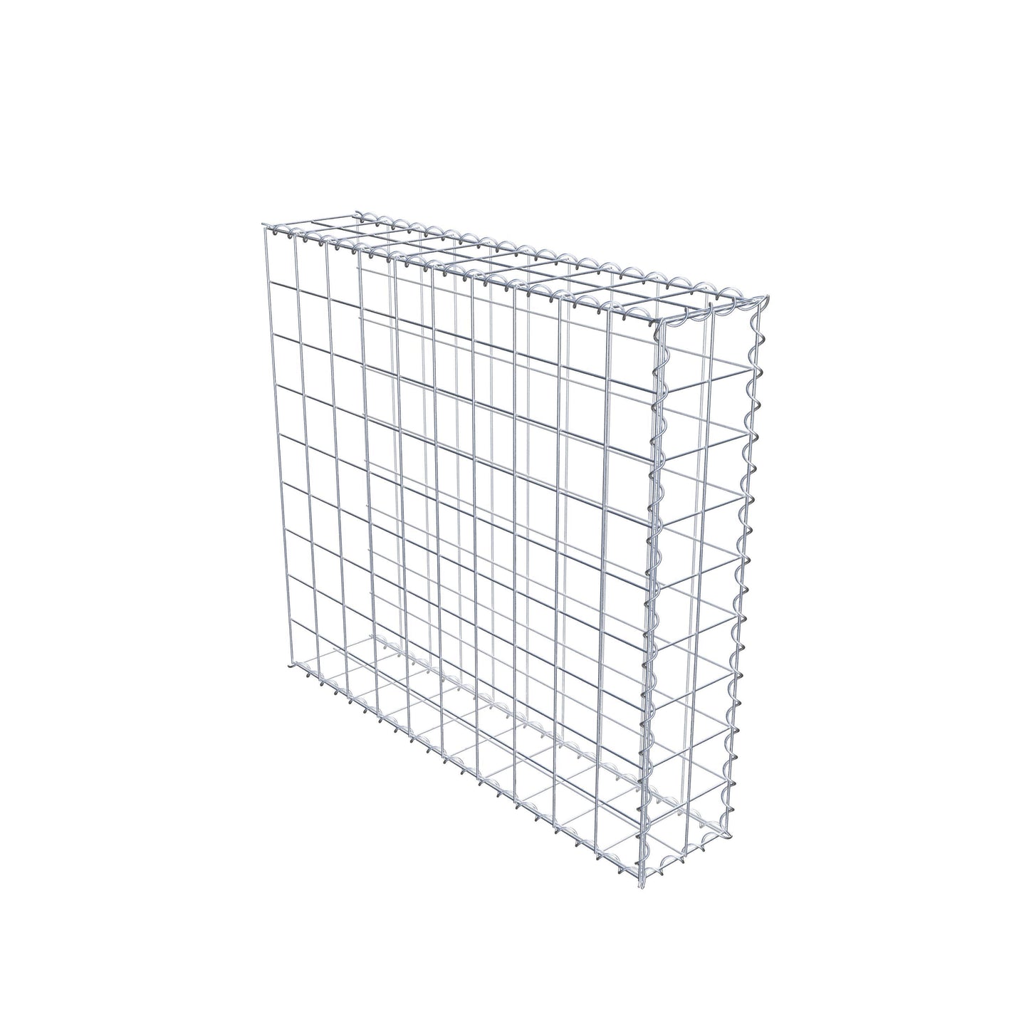 Gabião tipo 2 100 cm x 90 cm x 20 cm (C x A x P), malhagem 10 cm x 10 cm, espiral