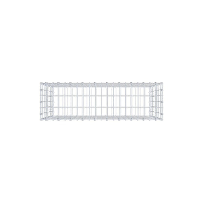 Schanskorf 100 cm x 80 cm x 30 cm (L x H x D), maaswijdte 5 x 10 cm, spiraalring