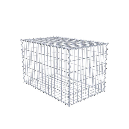 Gabbione 80 cm x 50 cm x 50 cm (L x H x P), maglia 5 cm x 10 cm, spirale