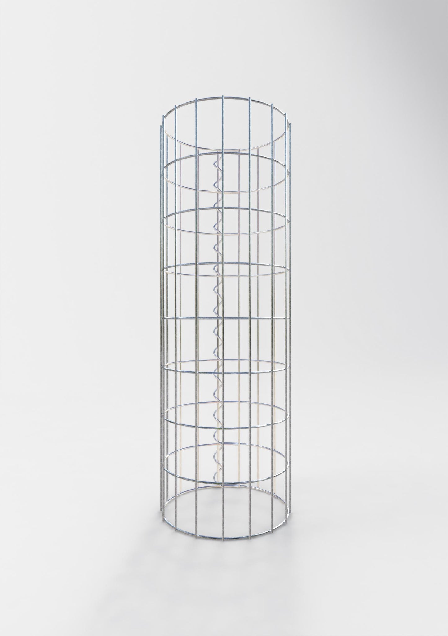 Columna de gaviones redonda 27 cm de diámetro, 80 cm de altura, malla 5 cm x 10 cm