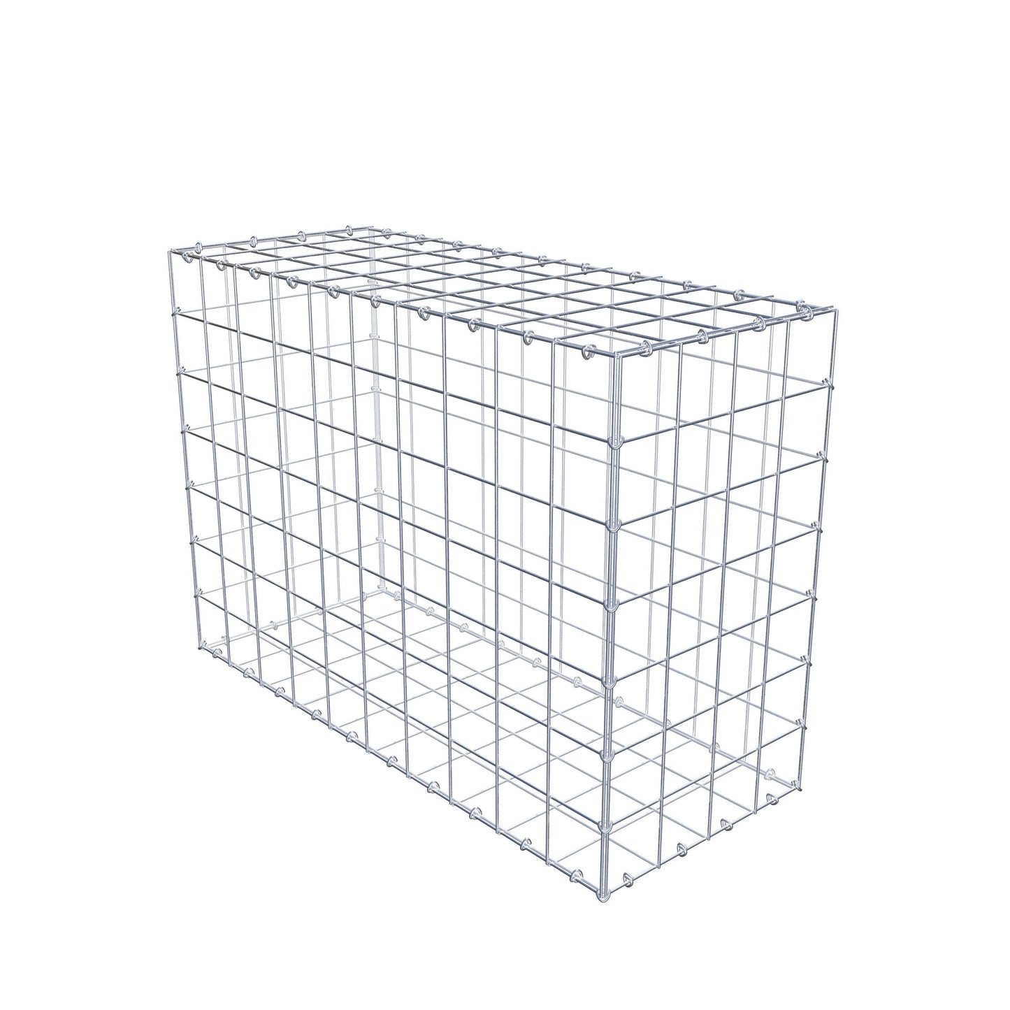 Gabião 100 cm x 70 cm x 40 cm (C x A x P), malhagem 10 cm x 10 cm, anel C