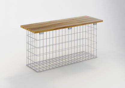 Tuinbank 102 x 50 x 32 cm TEAK MW 5 x 10 cm, thermisch verzinkt