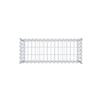 Gabion 80 cm x 40 cm x 30 cm (L x H x D), maskestørrelse 5 cm x 10 cm, spiral