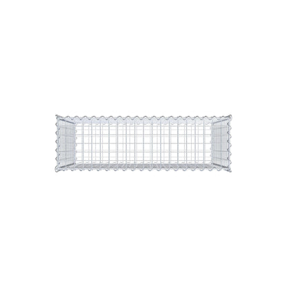 Schanskorf 100 cm x 80 cm x 30 cm (L x H x D), maaswijdte 5 cm x 5 cm, spiraal
