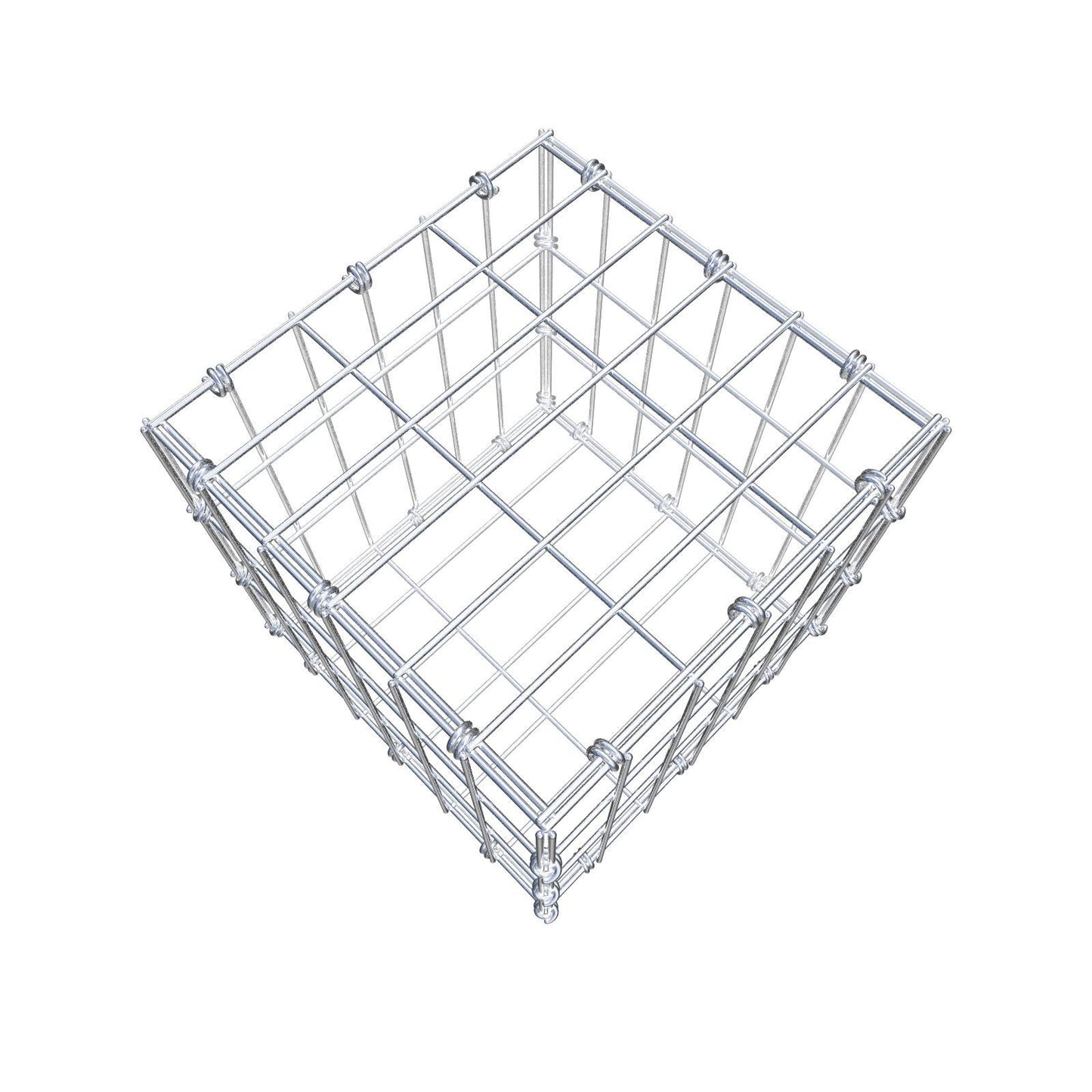 Schanskorf 30 cm x 30 cm x 30 cm (L x H x D), maaswijdte 5 x 10 cm, spiraalring