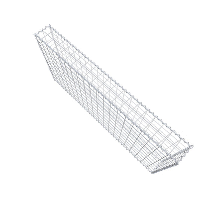 Gabião 200 cm x 100 cm x 20 cm (C x A x P), malhagem 10 cm x 10 cm, espiral