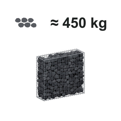 Gabion 100 cm x 90 cm x 30 cm (L x H x P), mailles 5 cm x 10 cm, spirale