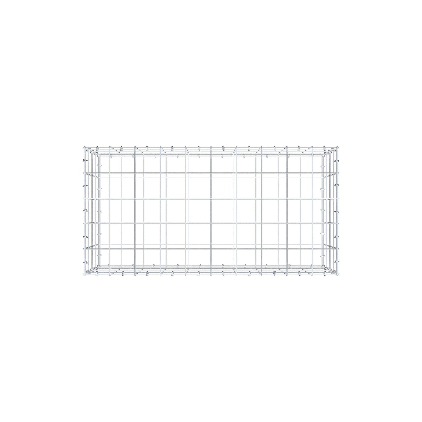 Gabione 100 cm x 40 cm x 50 cm (L x H x T), Maschenweite 10 cm x 10 cm, C-Ring