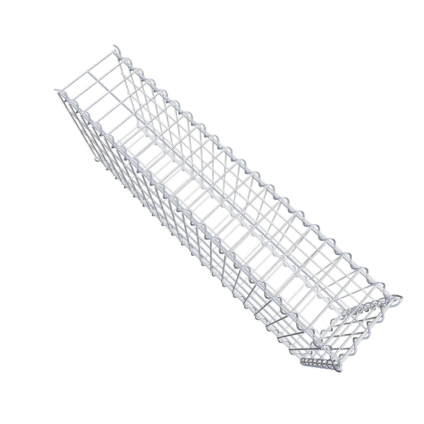Gavión adulto tipo 2 100 cm x 40 cm x 20 cm (largo x alto x profundidad), tamaño de malla 5 cm x 10 cm, espiral