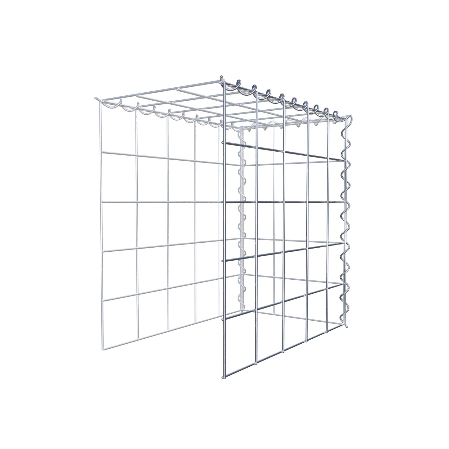 Gabbione aggiuntivo tipo 4 50 cm x 50 cm x 30 cm (L x H x P), dimensione maglia 10 cm x 10 cm, a spirale