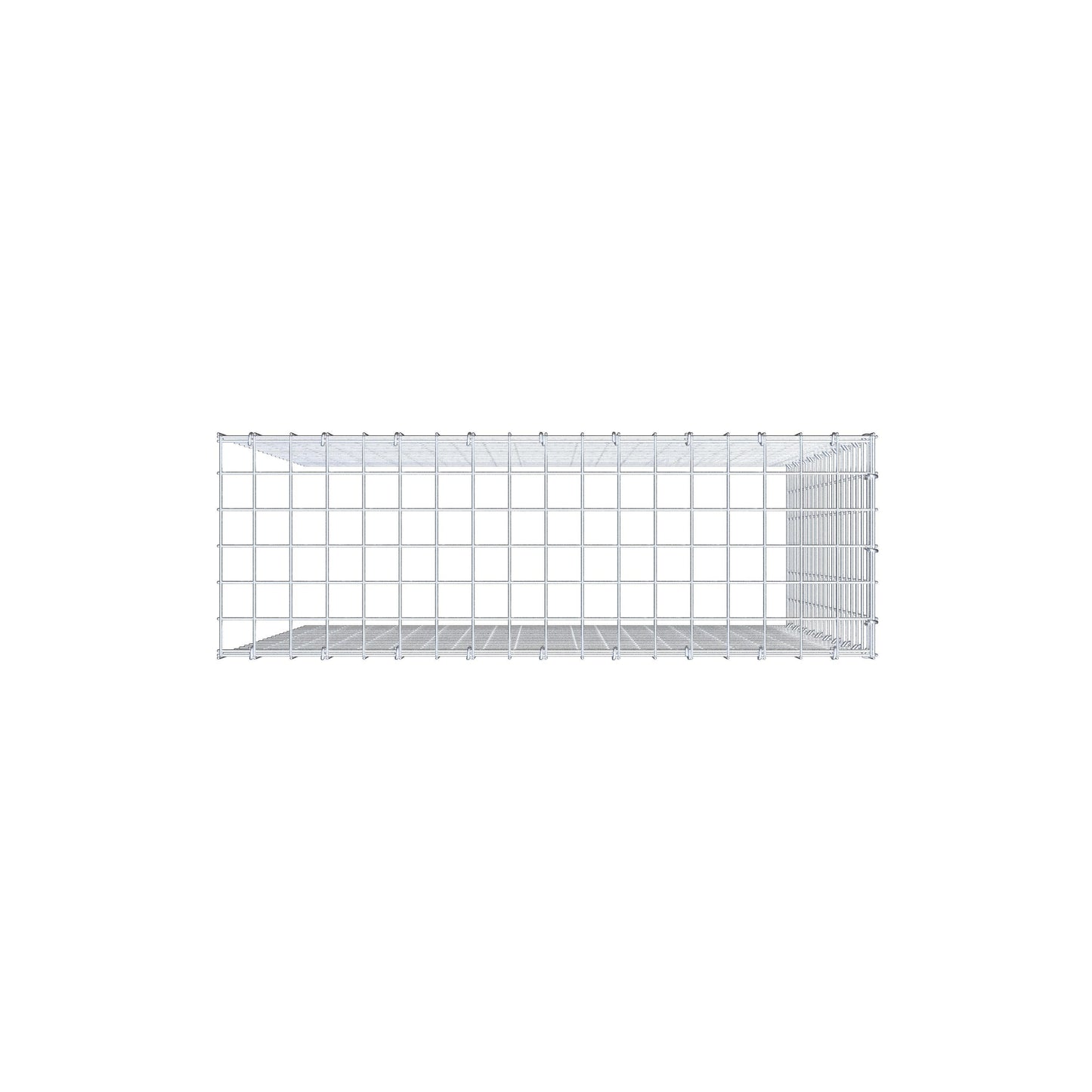 Fourche rapportée type 4 100 cm x 90 cm x 30 cm (L x H x P), mailles 5 cm x 5 cm, anneau C