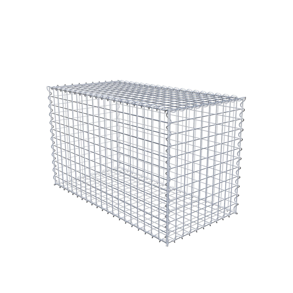 Schanskorf 100 cm x 60 cm x 50 cm (L x H x D), maaswijdte 5 cm x 5 cm, spiraalvormig