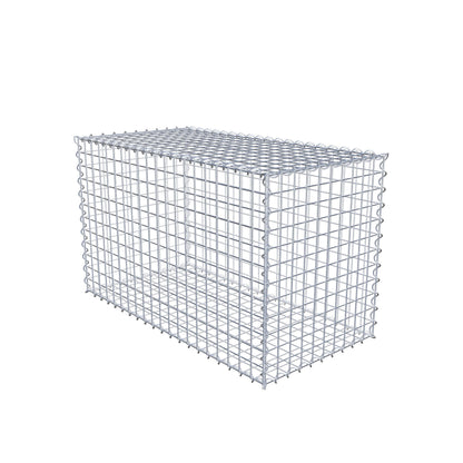 Schanskorf 100 cm x 60 cm x 50 cm (L x H x D), maaswijdte 5 cm x 5 cm, spiraalvormig