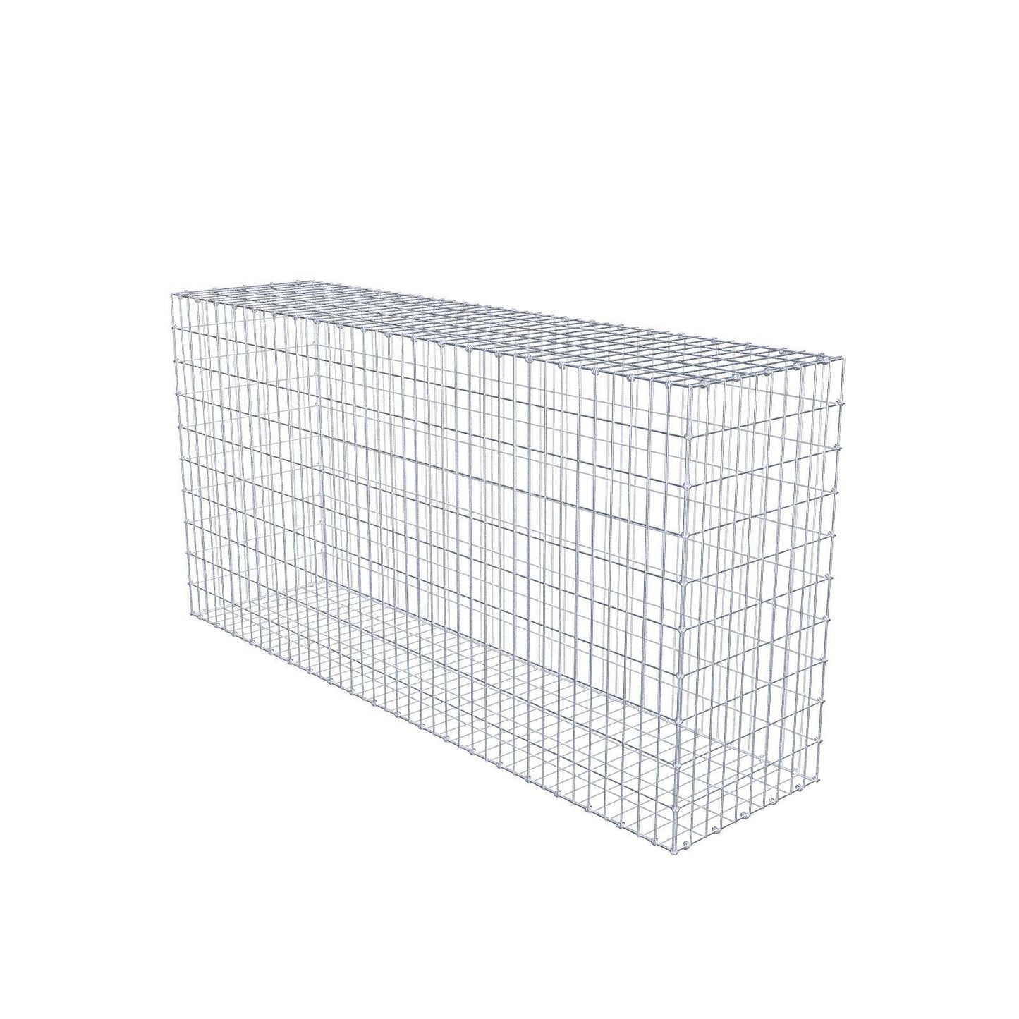 Gabion 200 cm x 100 cm x 50 cm (L x H x D), maskestørrelse 5 x 10 cm, spiralring