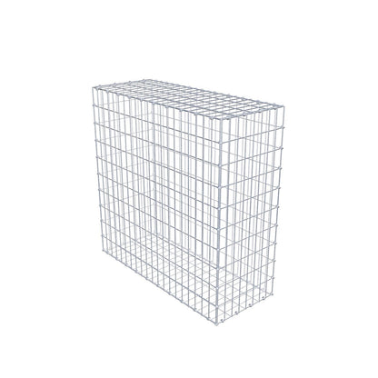 Gabione 100 cm x 100 cm x 40 cm (L x H x T), Maschenweite 5 x 10 cm, Spiralring