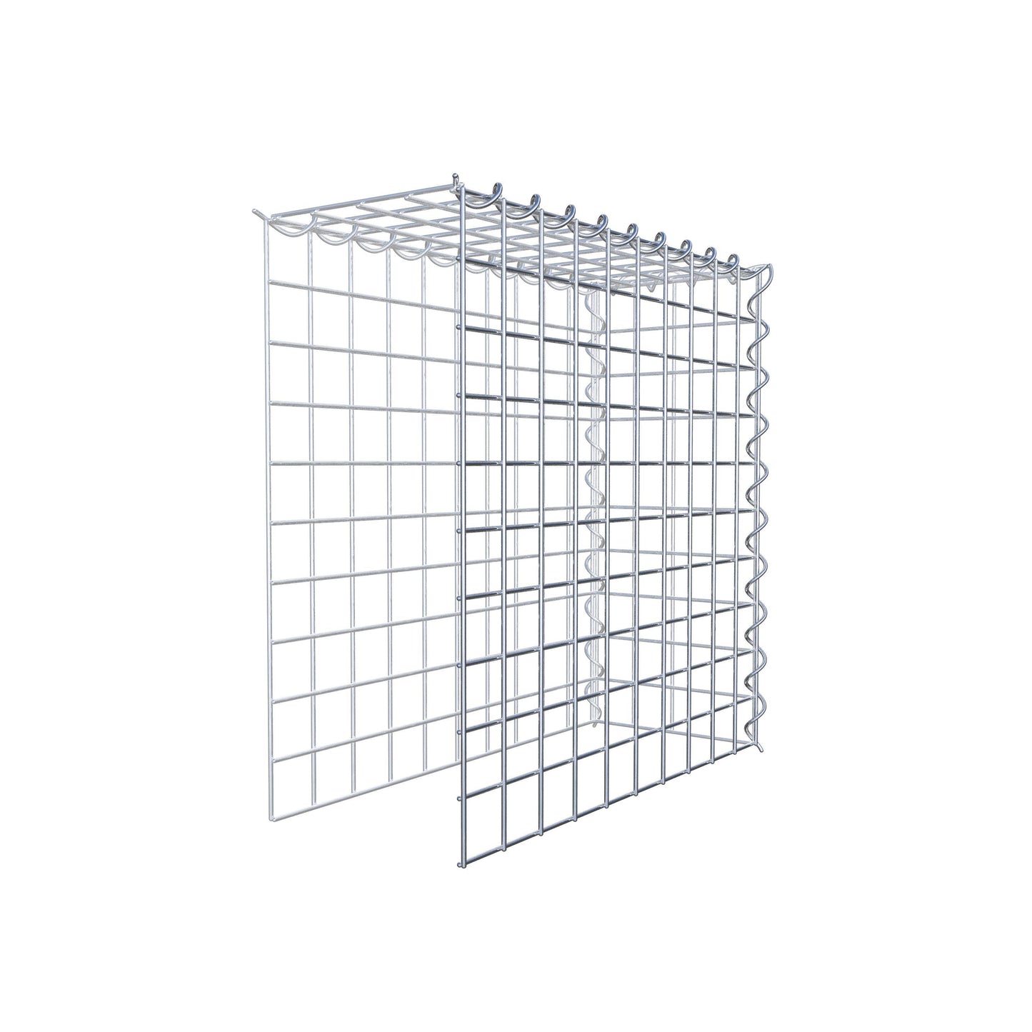 Add-on schanskorf type 4 50 cm x 50 cm x 20 cm (L x H x D), maaswijdte 5 cm x 5 cm, spiraalvormig