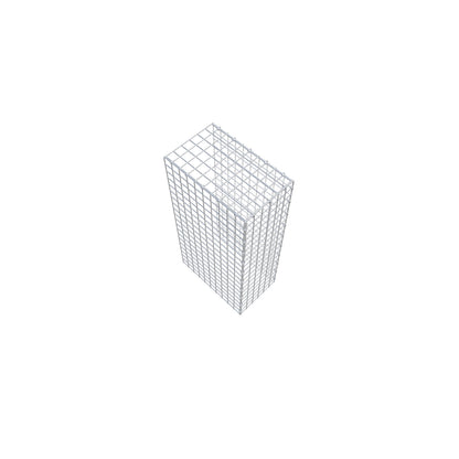Monteret gabion type 4 100 cm x 50 cm x 30 cm (L x H x D), maskestørrelse 5 cm x 5 cm, C-ring