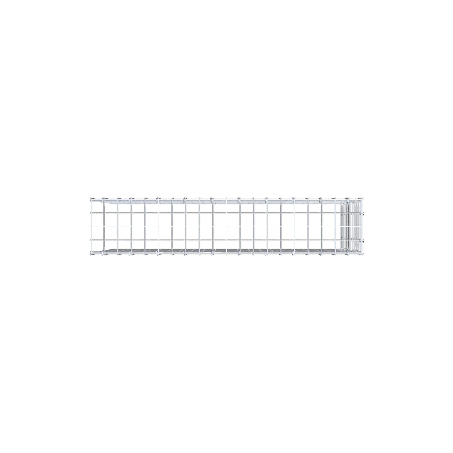 Type 4 oplegkorf 100 cm x 60 cm x 20 cm (L x H x D), maaswijdte 5 cm x 5 cm, C-ring