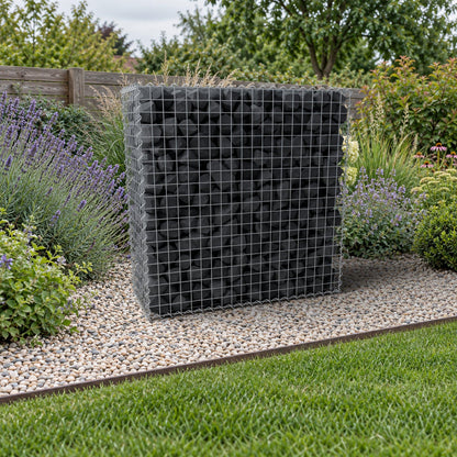 Gabion 100 cm x 100 cm x 40 cm (L x H x D), mesh size 5 cm x 5 cm, spiral
