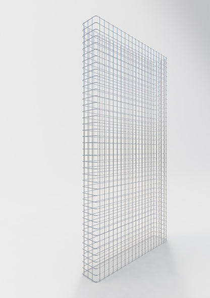 Clôture en gabion Longueur 107 cm, hauteur 200 cm, profondeur 17 cm, mailles 5 x 5 cm