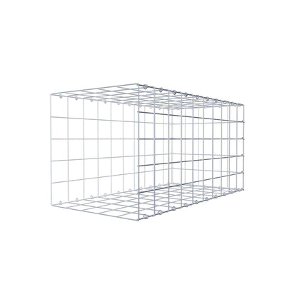 Bevestigbare schanskorf type 2 100 cm x 50 cm x 50 cm (L x H x D), maaswijdte 10 cm x 10 cm, C-ring