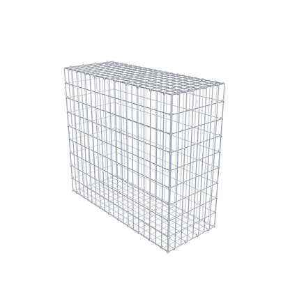 Gabion 100 cm x 90 cm x 40 cm (L x H x D), maskestørrelse 5 cm x 10 cm, C-ring