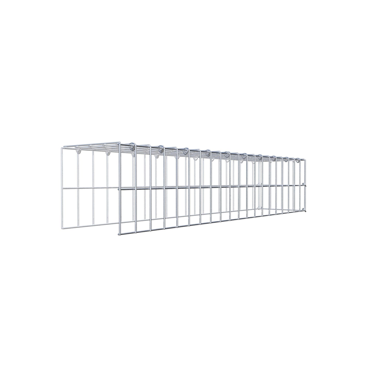 Add-on schanskorf type 4 100 cm x 20 cm x 20 cm (L x H x D), maaswijdte 5 cm x 10 cm, C-ring