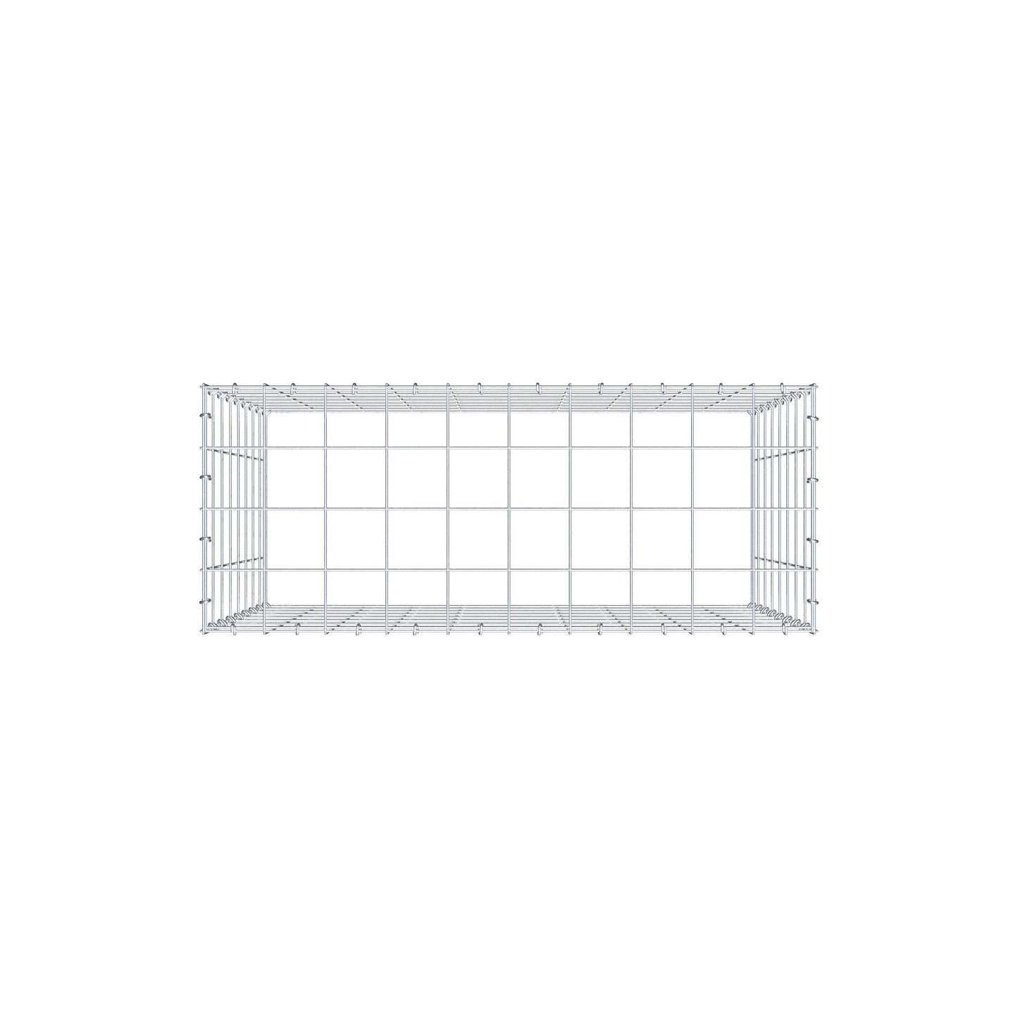 Type 3 oplegkorf 100 cm x 80 cm x 40 cm (L x H x D), maaswijdte 10 cm x 10 cm, C-ring