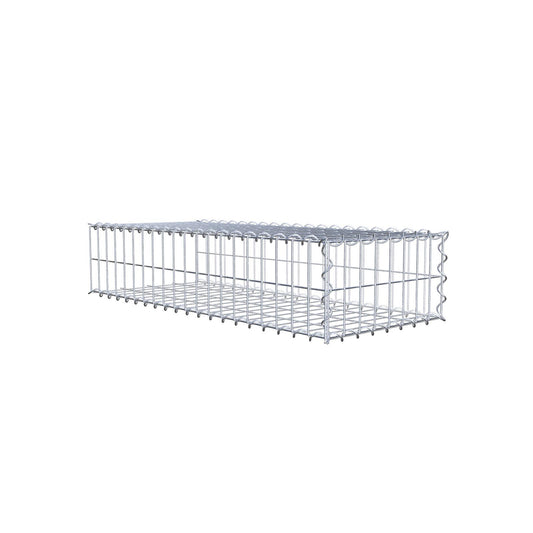 Grown-on gabion type 2 100 cm x 20 cm x 40 cm (L x H x D), mesh size 5 cm x 10 cm, spiral