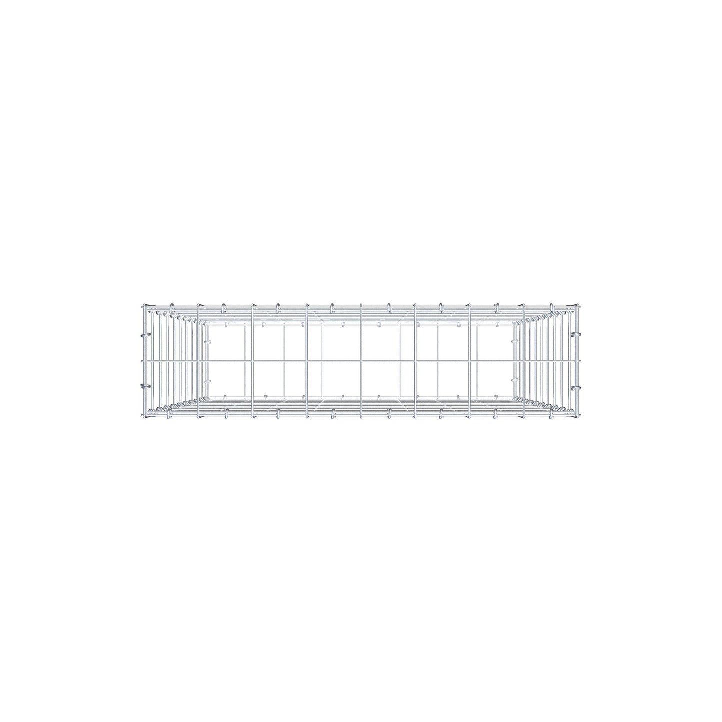 Gavión 100 cm x 80 cm x 20 cm (L x A x P), luz de malla 10 cm x 10 cm, anillo en C