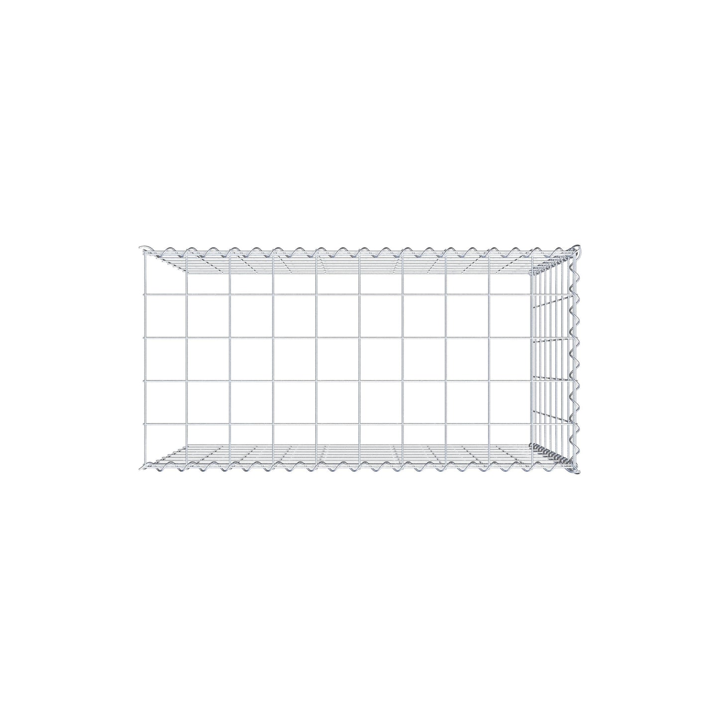 Anbaugabione Typ 4 100 cm x 80 cm x 50 cm (L x H x T), Maschenweite 10 cm x 10 cm, Spirale