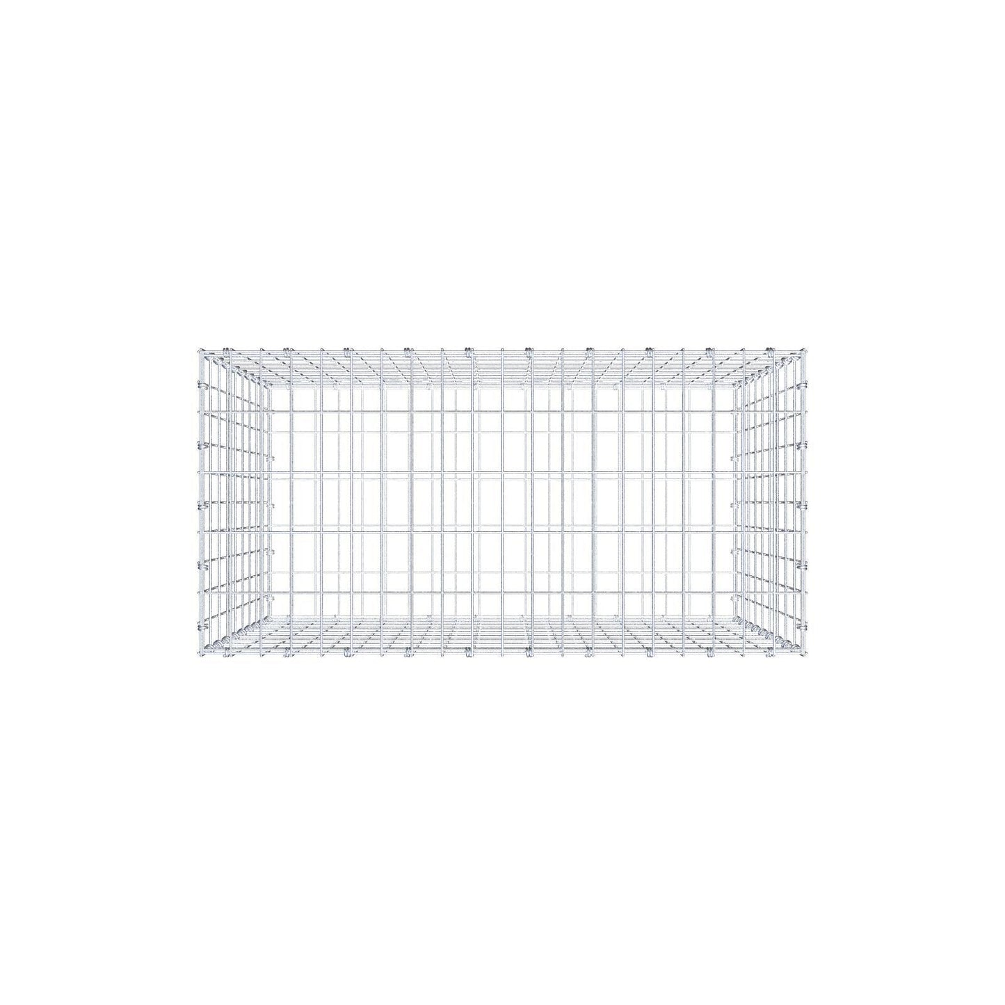 Schanskorf 100 cm x 90 cm x 50 cm (L x H x D), maaswijdte 5 x 10 cm, spiraalring