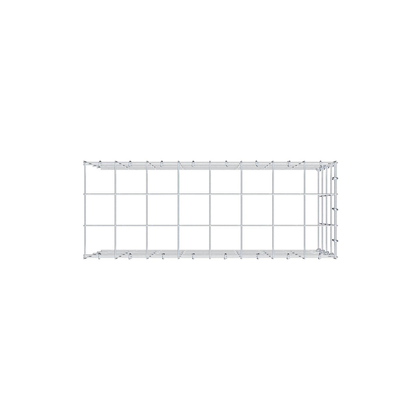 Add-on schanskorf type 4 80 cm x 40 cm x 30 cm (L x H x D), maaswijdte 10 cm x 10 cm, C-ring