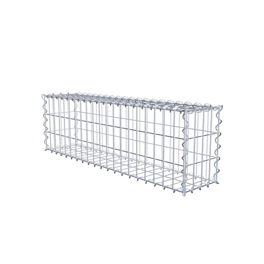 Set of 2 gabions 100 cm x 30 cm x 20 cm (L x H x D), mesh size 5 x 10 cm, spiral
