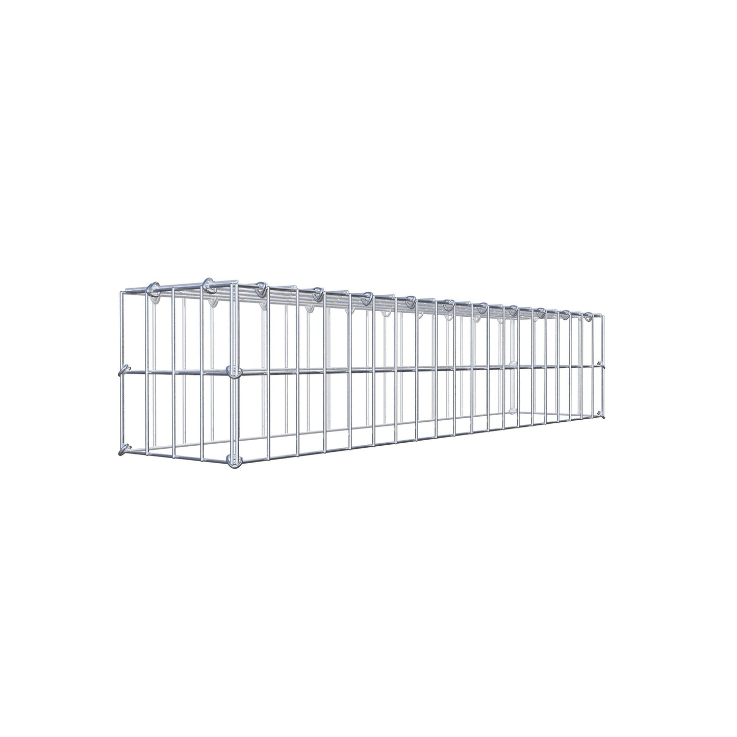 Type 3 oplegkorf 100 cm x 20 cm x 20 cm (L x H x D), maaswijdte 5 cm x 10 cm, C-ring