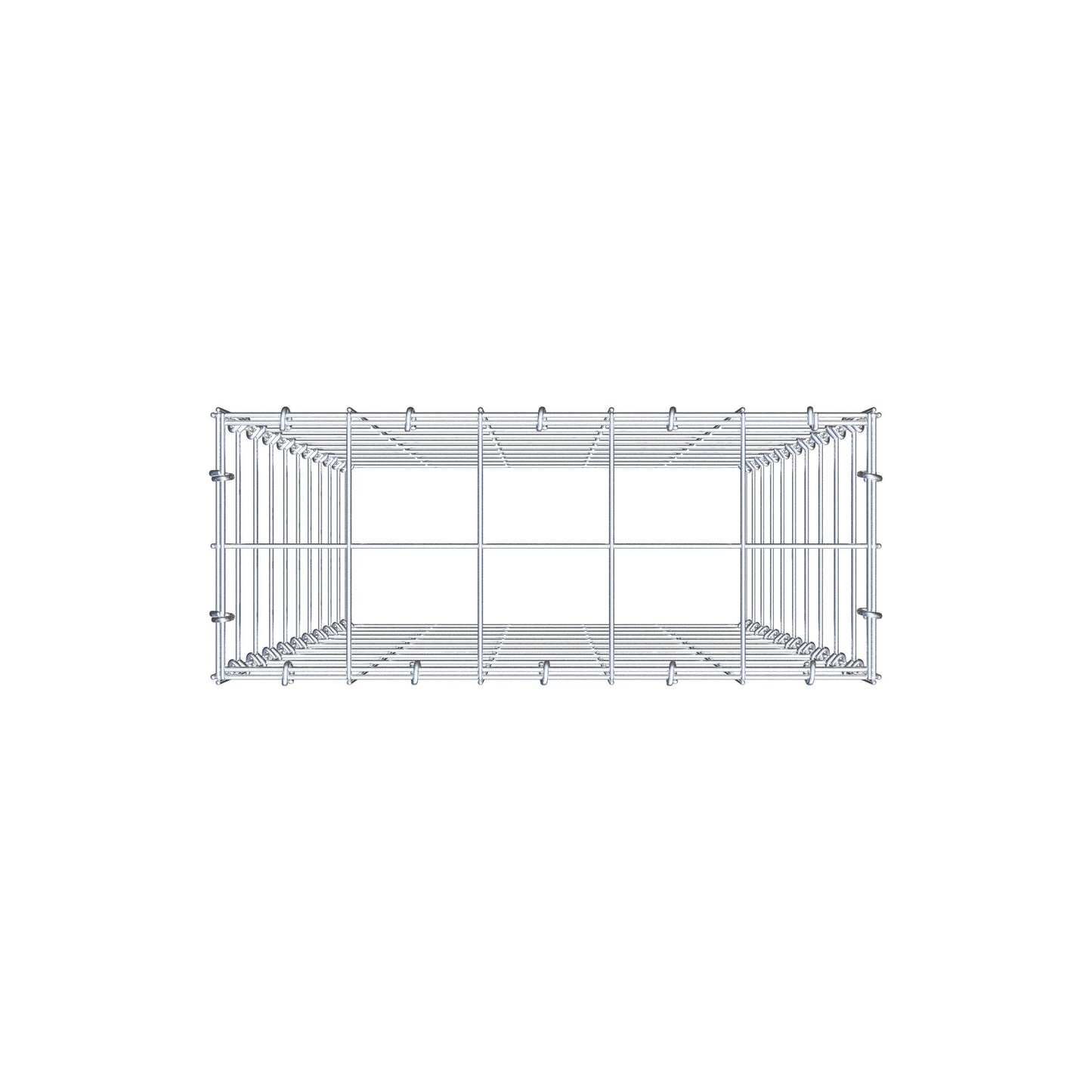 Type 3 oplegkorf 100 cm x 50 cm x 20 cm (L x H x D), maaswijdte 10 cm x 10 cm, C-ring