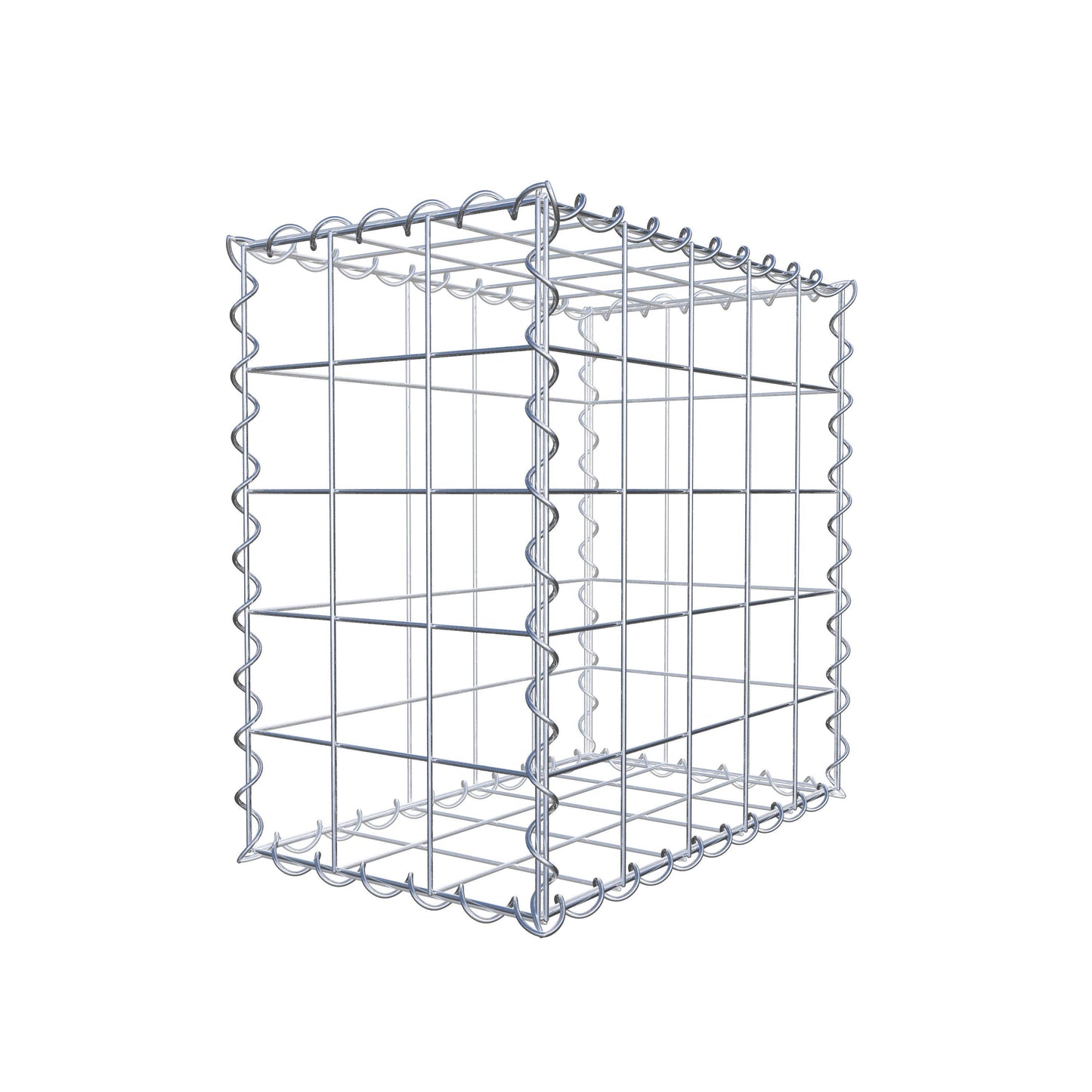 Gabbione 50 cm x 50 cm x 30 cm (L x H x P), maglia 10 cm x 10 cm, spirale