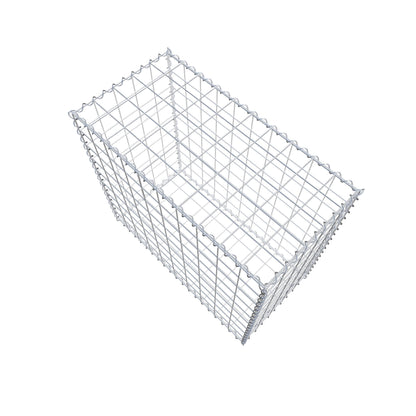 Schanskorf 100 cm x 90 cm x 50 cm (L x H x D), maaswijdte 10 cm x 10 cm, spiraalvormig